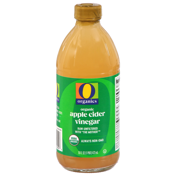 O Organics Vinegar, Organic, Apple Cider, Raw, Unfiltered