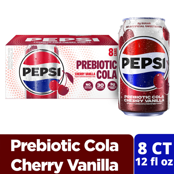 Pepsi Prebiotic Cola Cherry Vanilla Same-Day Delivery or Pickup