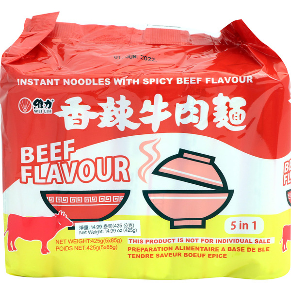 Wei Lih Spicy Beef Flavor Instant Noodle Pack