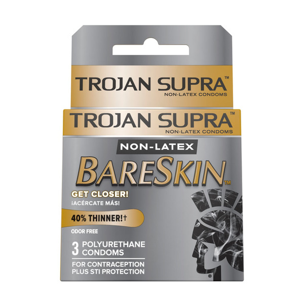 trojan bareskin lubricated condoms vs trojan bareskin condoms specs Trojan BareSkin Raw Lubricated Thin Condoms, 10 ct main image 1