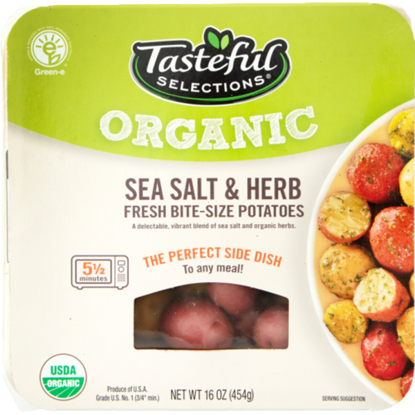 Tasteful Selection Organic Sea Salt & Herb Potatoes 1lb Tray Same