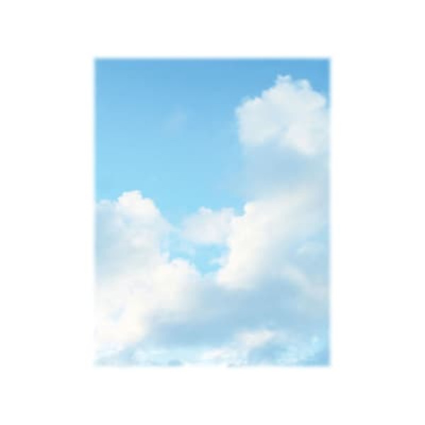 GE ographics 46887 Light Blue Clouds Everyday Letterhead