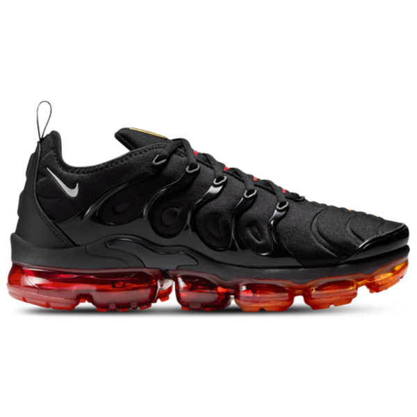 Nike Men's Air VaporMax Plus Running Shoes, Size 9.5 - Black, Light Smoke Grey & Magma Orange