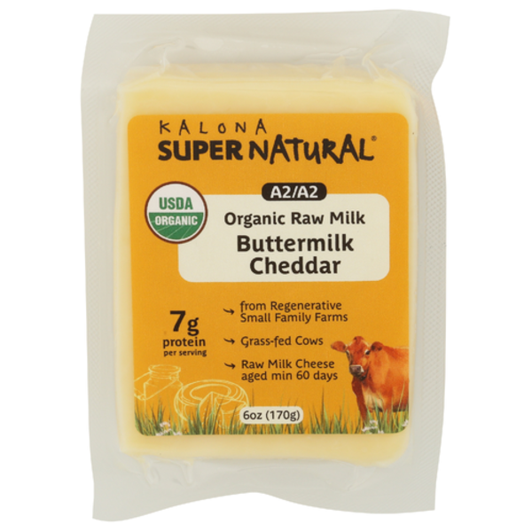 Kalona Organic A2/A2 Raw Milk Buttermilk Cheddar Cheese