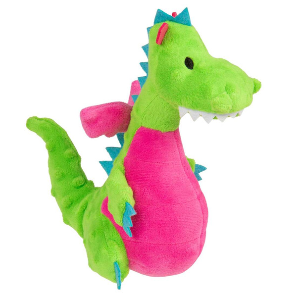 GoDog Potbelly Dragon Dog Toy, Medium - Green