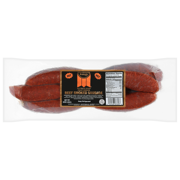 Brookside Smoked Hot Beef Sausage Same-Day Delivery or Pickup | Marc's