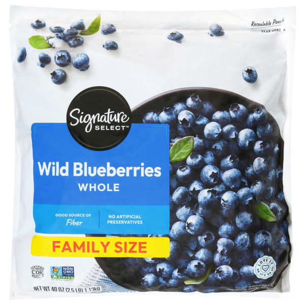 Signature SELECT Blueberries, Wild, Whole, Family Size