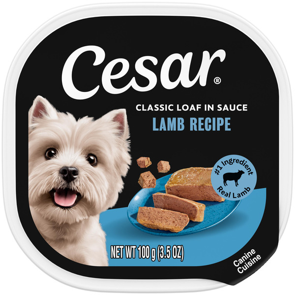 Cesar Loaf in Sauce Adult Wet Dog Food Lamp Recipe, 3.5 oz. Tray