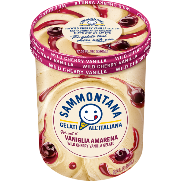 Sammontana Wild Cherry Vanilla Vaniglia Amarena Gelato Same-Day