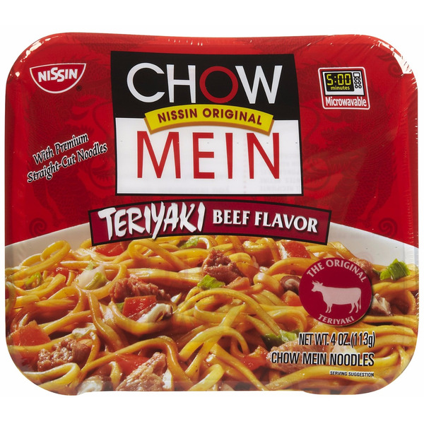 Nissin - Chow Mein Teriyaki Beef Soup - 8/4 oz Bowl