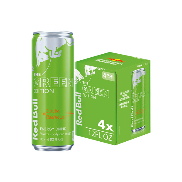 Red Bull The Green Edition Curuba Elderflower Energy Drink Same