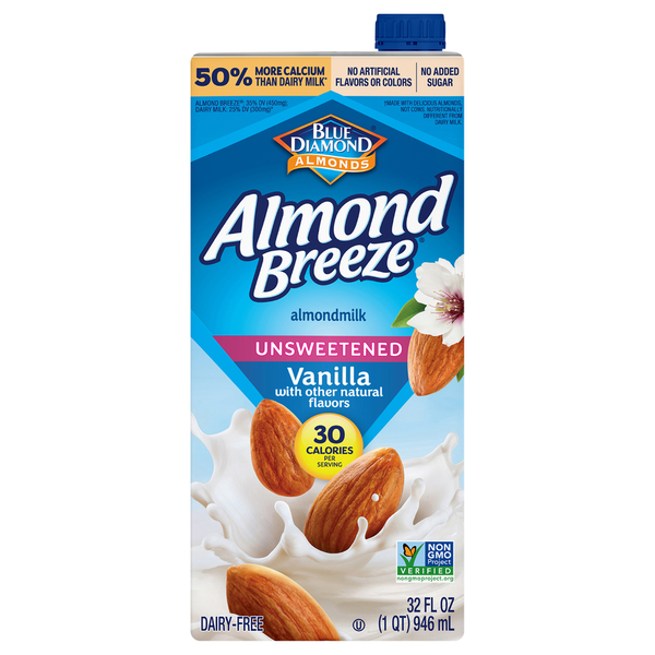 Almond Breeze Unsweetened Vanilla Shelf-Stable Almondmilk