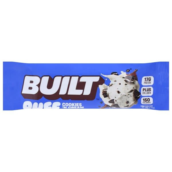 BUILT Puff Protein Bar, Cookies 'N Cream, Single Puff Bar Same-Day ...