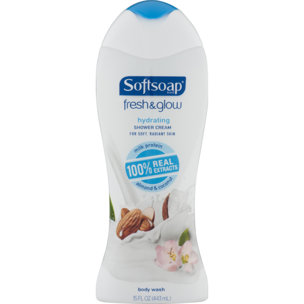 Softsoap Fresh & Glow Hydrating Body Wash Almond & Coconut (15 fl oz