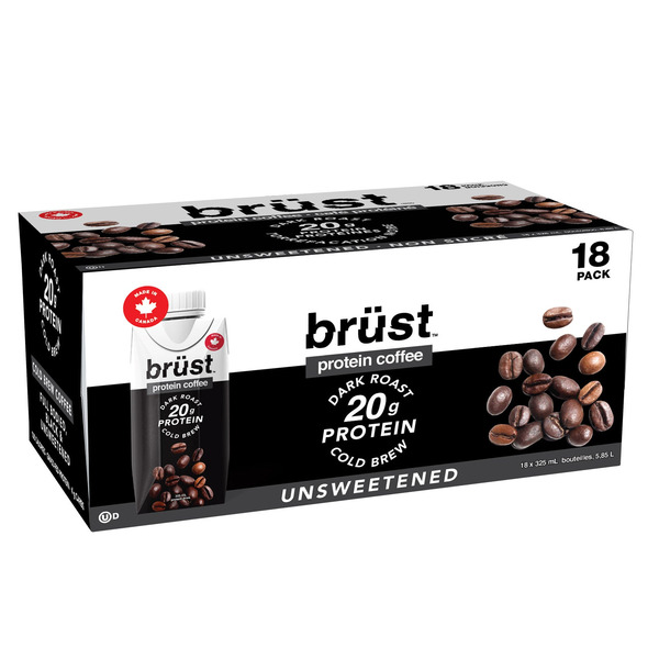 brüst Unsweetened Dark Roast Cold Brew Protein Coffee