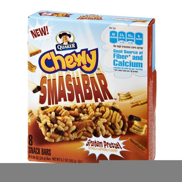 Quaker Smash Bar Graham Pretzel Snack Bars 8 CT (6.7 oz) Instacart