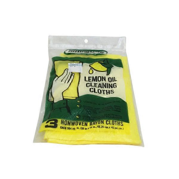 Miracloth Lemon Oil Cleaning Cloths (3 ct) from Big Y World Class