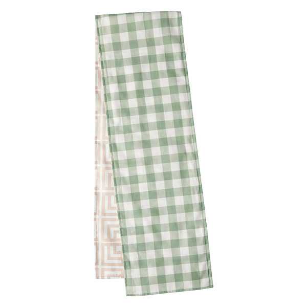 ALDI Huntington Home Reversible Summer Table Runner Green & Taupe