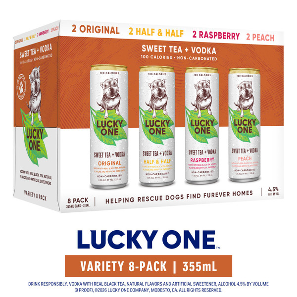 Lucky One Sweet Tea and Vodka Variety Pack Same-Day Delivery or