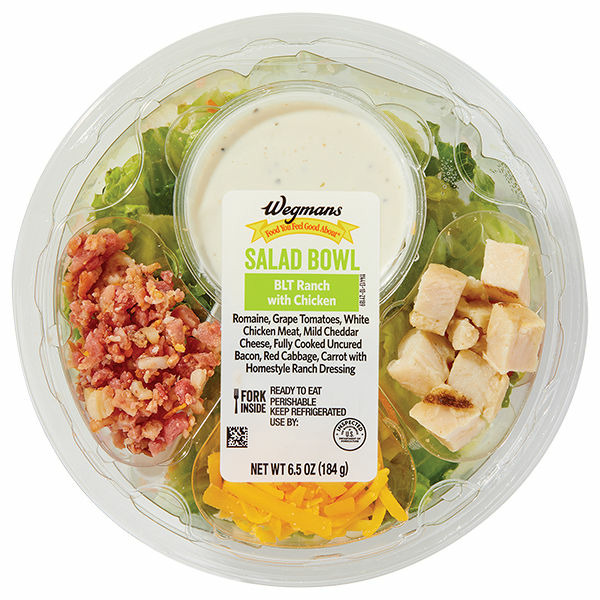 Wegmans Wegmans Blt Ranch With Chicken Romaine Grape Tomatoes White
