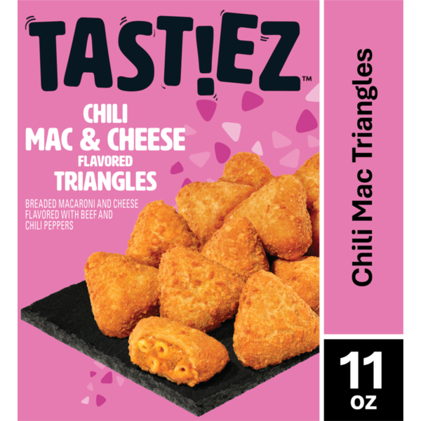 Tastiez Breaded Chili Mac & Cheese Flavored Triangles Frozen