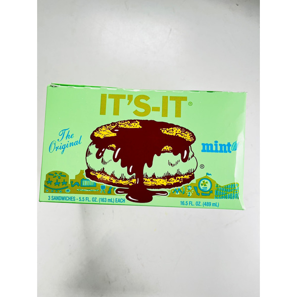 It's-It Ice Cream Sandwich, Mint, 3 Pack