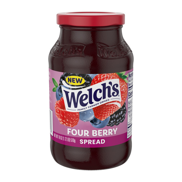 Welch's Four Berry Spread, 18 oz Jar Same-Day Delivery or Pickup