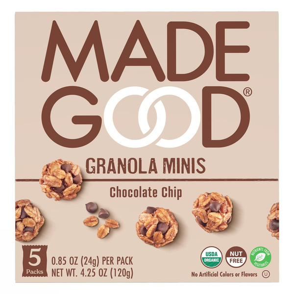 MadeGood Organic Chocolate Chip Granola Bites Same-Day Delivery
