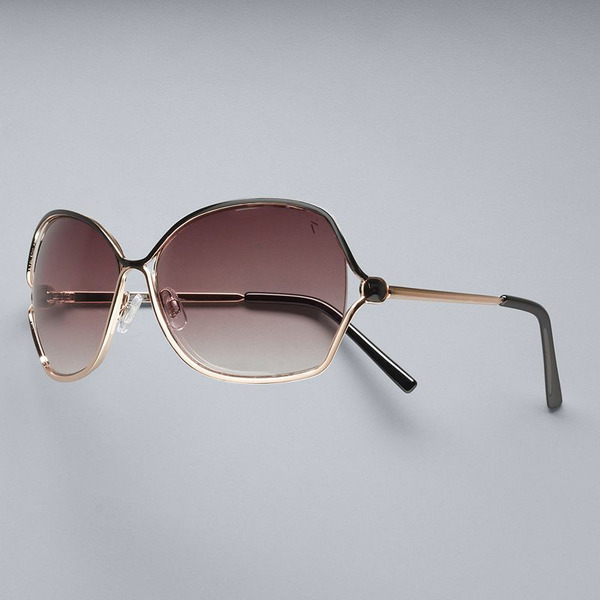 Simply Vera Vera Wang Women's Just Married Square Sunglasses - Gold & Black