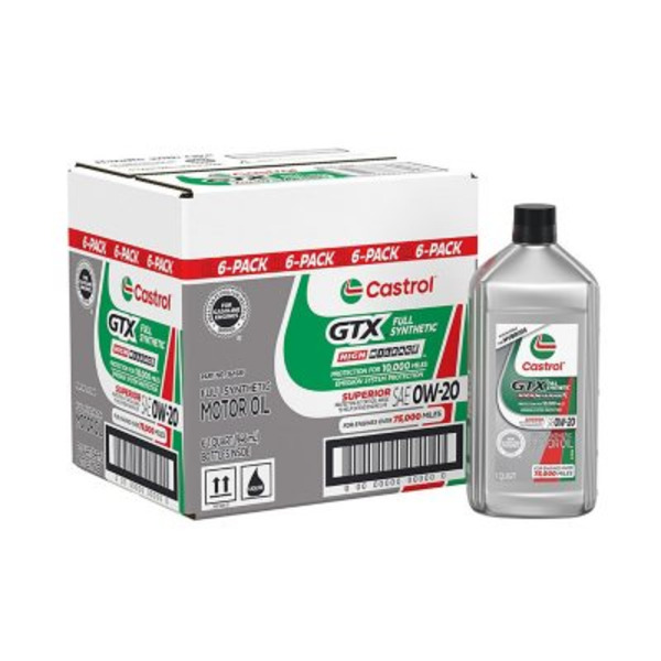 Castrol GTX エンジンオイル 0W-20 3缶セット Castrol GTX Full Synthetic High Mileage SAE 0W-20 Motor Oil Same
