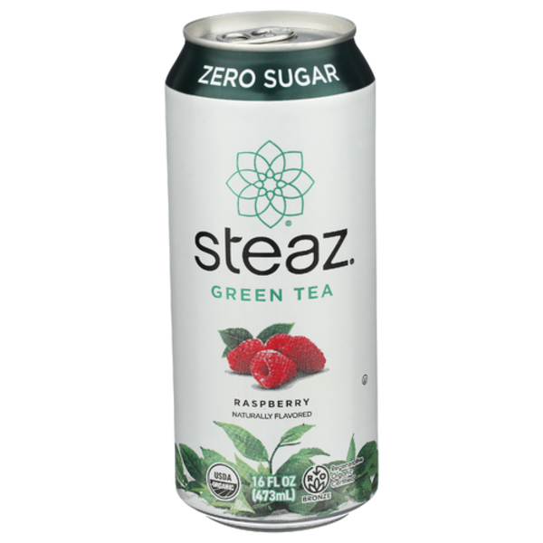 Steaz Organic Zero Calorie Raspberry Iced Green Tea Same-Day