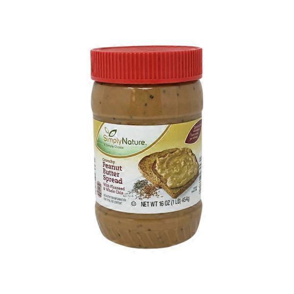 Simply Nature Crunchy Peanut Butter Spread With Flaxseed ...