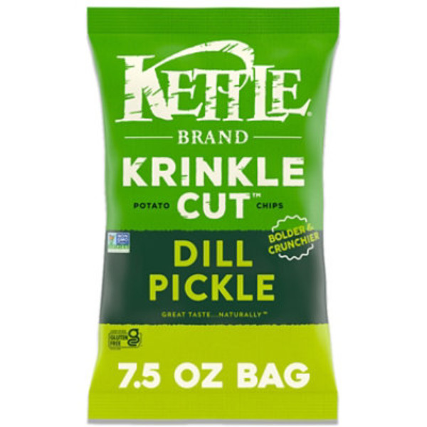 Kettle Brand Krinkle Cut Dill Pickle Potato Chips
