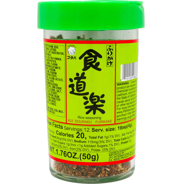 Futaba Foods Kui Doraku Furikake Prepared Sesame Seed & Seaweed Seasoning