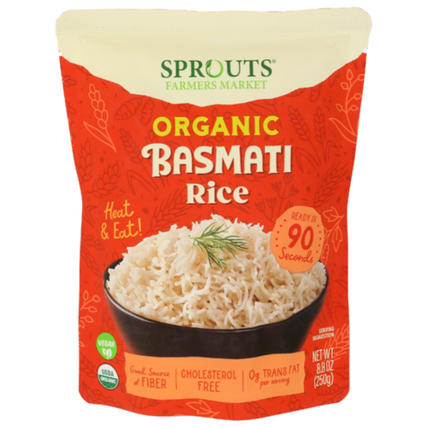 Sprouts Farmers Market Sprouts Organic Basmati Rice Heat & Eat Same-Day ...