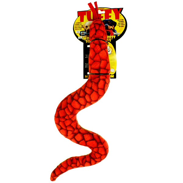 Tuffy Desert Snake Durable Dog Toy - Red