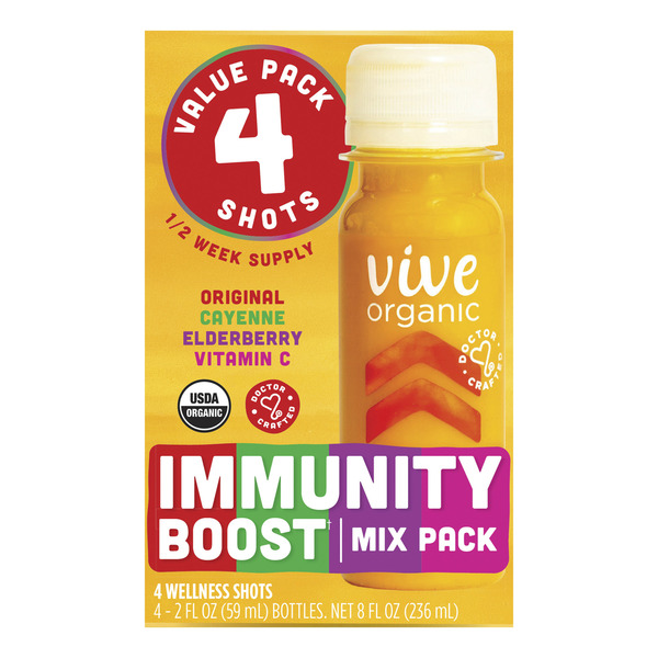 Vive Organic Immunity Boost Shots, Variety Pack