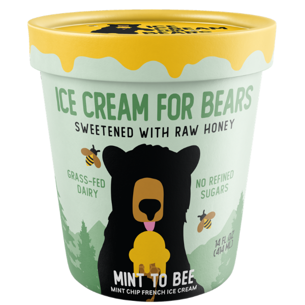 Ice Cream For Bears Mint To Bee, Mint Chip Honey Sweetened French