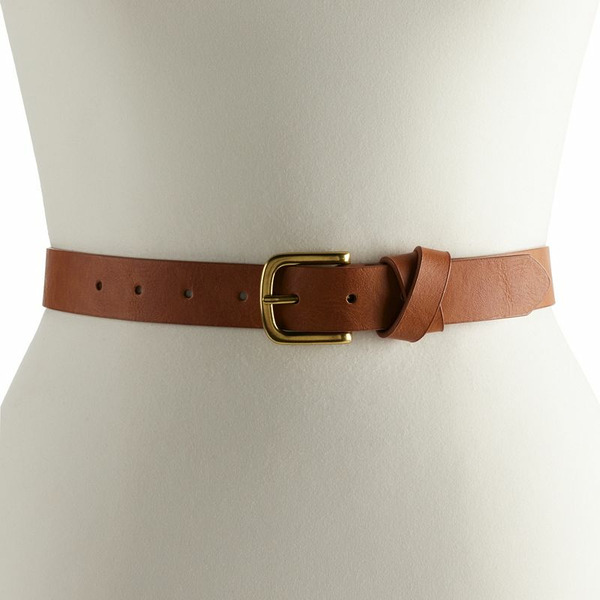 Sonoma Goods For Life Women's Square Buckle Belt - Papaya