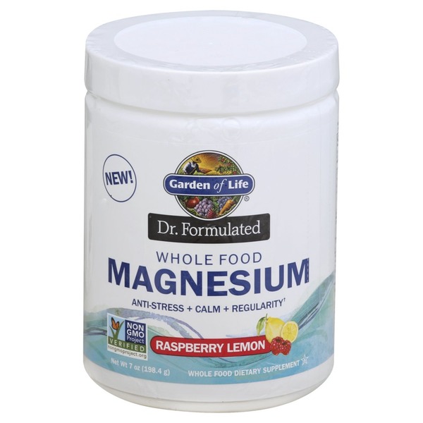 Garden of Life Magnesium, Whole Food, Raspberry Lemon (7 oz) Instacart