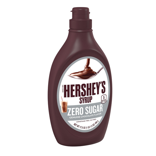 Hershey's Zero Sugar Chocolate Syrup Bottle, 17.5 oz Same-Day