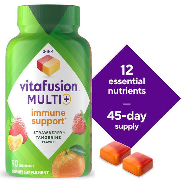vitafusion Multi+ Immune Support* – 2-In-1 Benefits & Flavors
