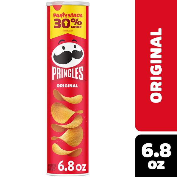 Pringles Original Potato Crisps Chips, Lunch Snacks, Party Stack, 6.8 oz