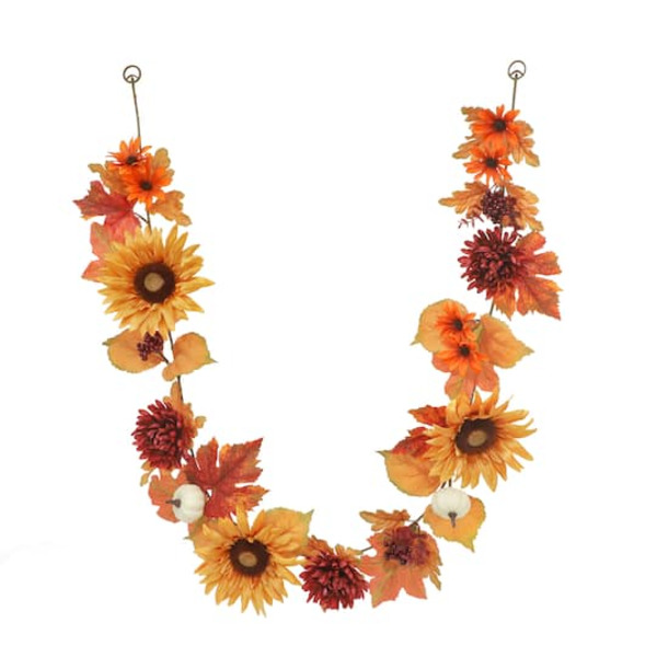 Ashland Sunflower Mix Garland - Orange