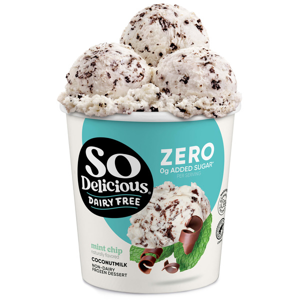 So Delicious Dairy Free Coconutmilk No Sugar Added Mint Chip