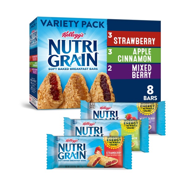Kellogg's NutriGrain Soft Baked Breakfast Bars Variety Pack (10.4 oz