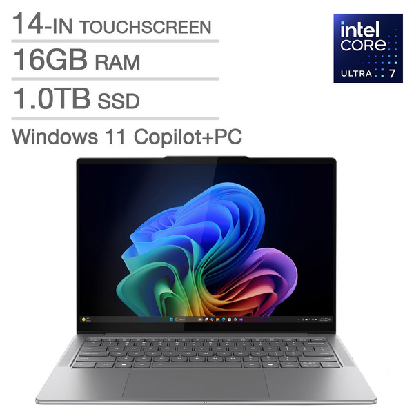 Lenovo Intel Core Ultra 7 16GB RAM, 1TB SSD Slim 7i 14" Touchscreen Laptop