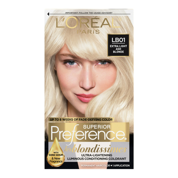 L'Oreal Permanent Hair Color, LB01 Extra Light Ash Blonde Same-Day