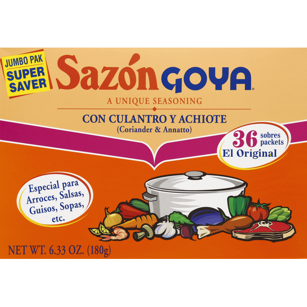 Goya Sazón Seasoning with Coriander & Annatto (6.33 oz) Instacart