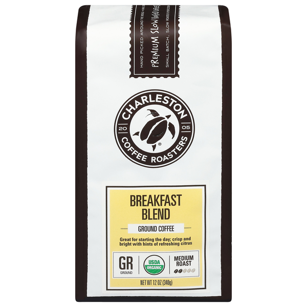Charleston Coffee Roasters Coffee, Ground, Medium Roast, Breakfast Blend